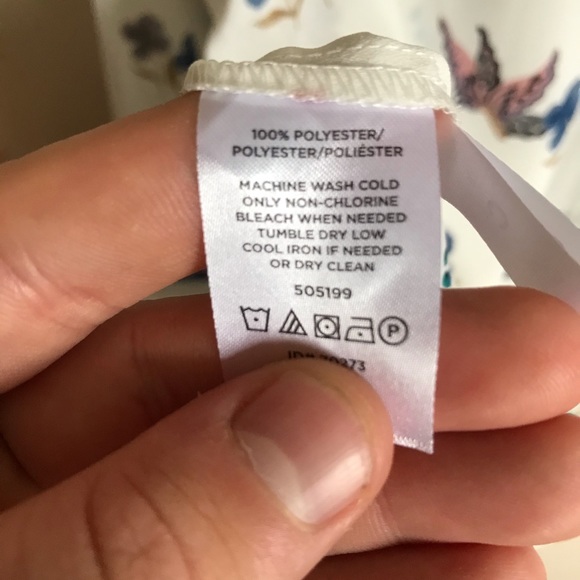 Loft Butterfly Tipped Band Collar Button Down Top - Picture 8 of 8